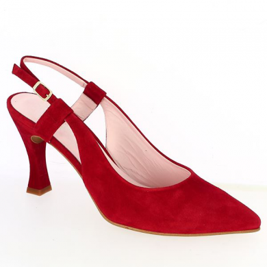 red pump fashion heel 42, 43, 44, 45 Shoesissime, profile view