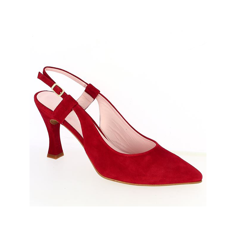 red pump fashion heel 42, 43, 44, 45 Shoesissime, profile view