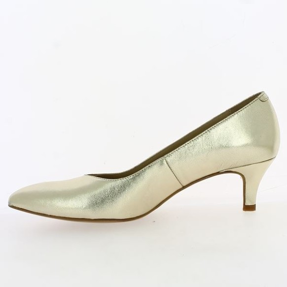 Escarpins Femme Talons Hauts Dorés - Taille 36 - Cuir - Portés Une Seule Fois - Occasion