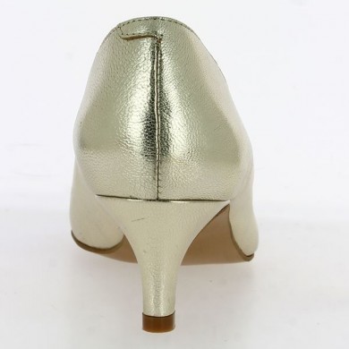 Shoesissime large size gold pointed shoes, view details