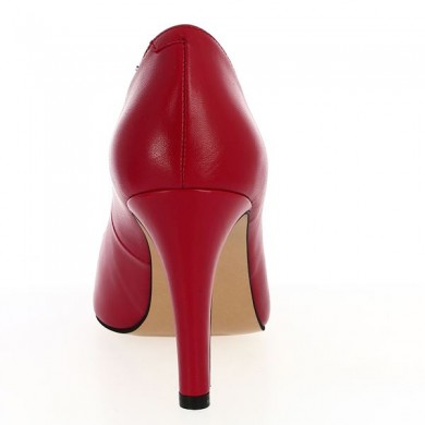 Lucie - Escarpin cuir rouge 42, 43, 44, 45 - Talons grande taille - Shoesissime