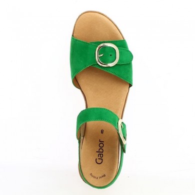 green clog sandal large size Gabor Shoesissime, top view
