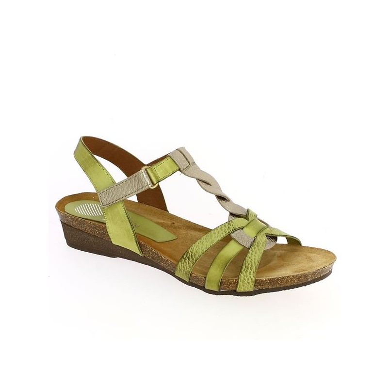 sandals xapatan green woman large size Shoesissime, profile view
