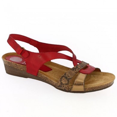 sandale xapatan rouge 42, 43, 44 Shoesissime, vue profil