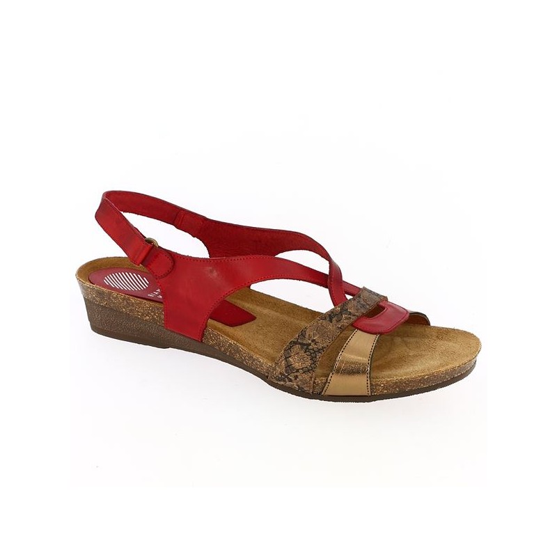 sandale xapatan rouge 42, 43, 44 Shoesissime, vue profil