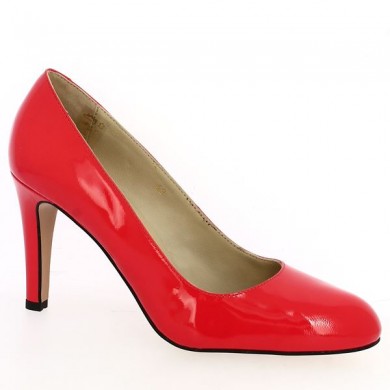red patent pump flash 42, 43, 44, 45, profile view