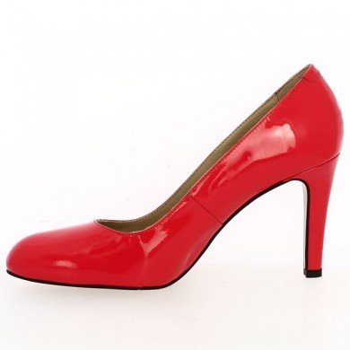 9 cm red patent heels, Shoesissime size, inside view