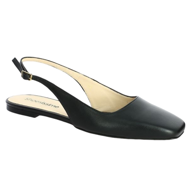 ballerine bout carré noire grande taille femme Shoesissime, vue profil