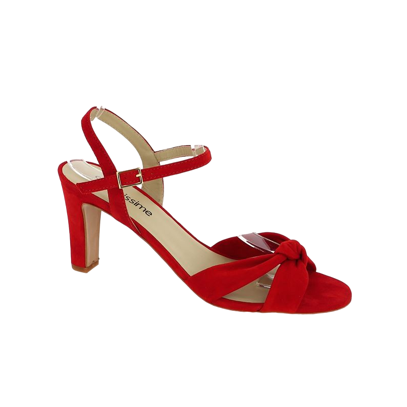red velvet sandal woman 42, 43, 44, 45, profile view