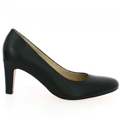 black leather heels woman 42, 43, 44,45 Shoesissime, side view