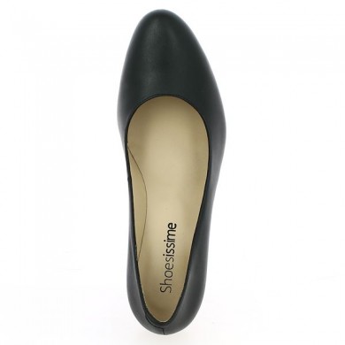 escarpin noir bout rond femme grande pointure Shoesissime, vue dessus