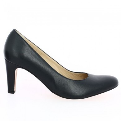 navy blue pumps large size, side view