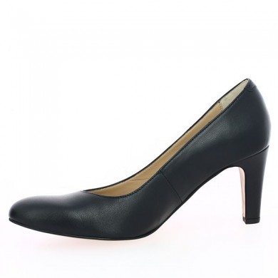 navy blue heel, large size, inside view