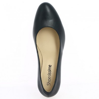 talon bleu marine grande taille, vue dessus