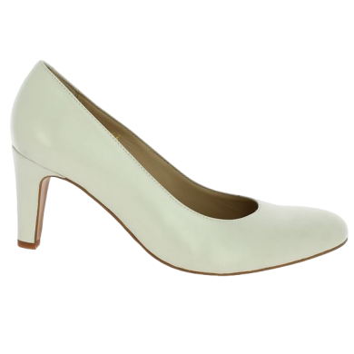 escarpin blanc nacré 42, 43, 44, 45, 45, vue profil