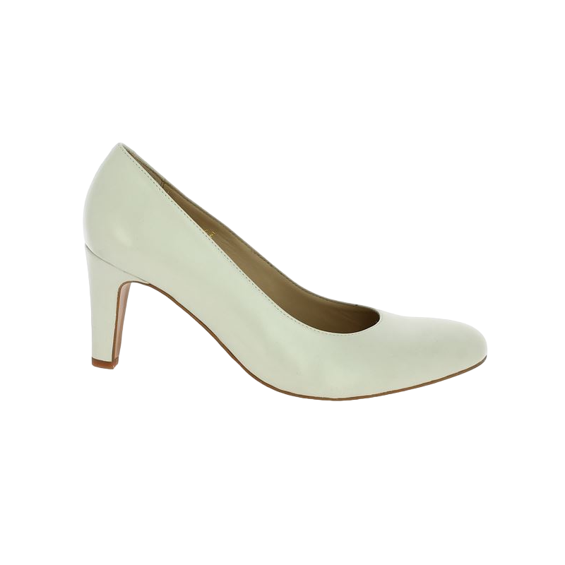 pearly white pump 42, 43, 44, 45, profile view