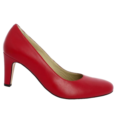 Shoesissime red pumps large size woman, profile view