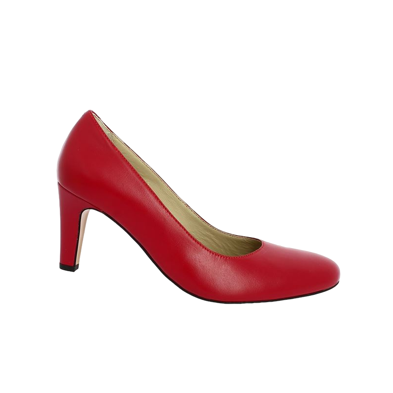 escarpin rouge femme grande taille Shoesissime, vue profil