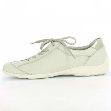 golden beige city sneakers Remonte woman large size R3404-81, interior view