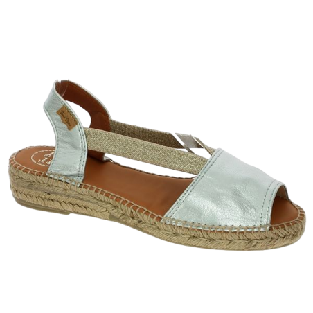 espadrille argenté Toni Pons 42, 43, 44, 45 Shoesissime, vue profil espadrille argenté Toni Pons 42, 43, 44, 45 Shoesissime, vue profil