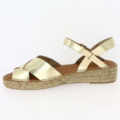 espadrille toni pons gold woman large size shoesissime, view on
