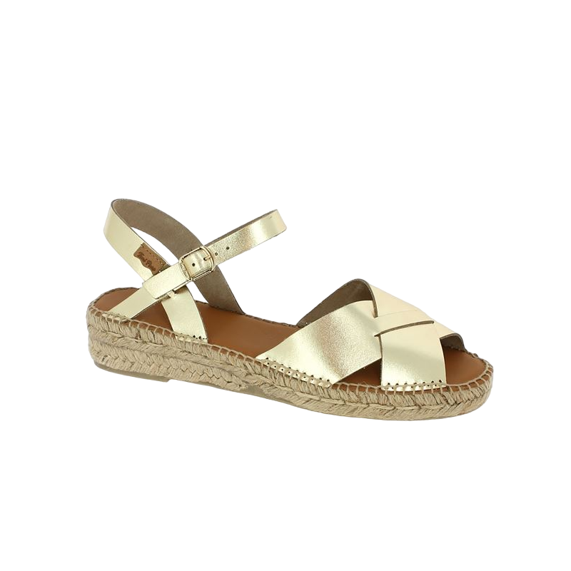 golden rope sandal for women 42, 43, 44, 45 shoesissime, profile view