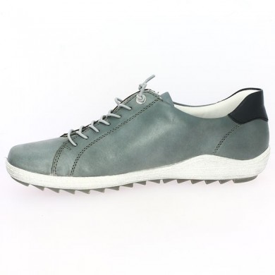sneakers large size woman blue leather Remonte R1434-14, interior view