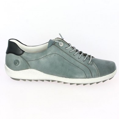 blue leather tennis shoes Remonte R1434-14 woman 42, 43, 44, 45, side view