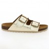mule liège dorée confort grande taille femme Shoesissime, vue coté