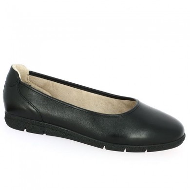 black leather ballerina with removable sole 43, 44, 45 shoesissime, profile view