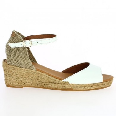 white espadrille large size woman, side view