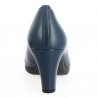 blue leather heel 42, 42.5, 43, 44 large size, heel view