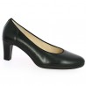 escarpin cuir noir plateforme confort 42, 42.5, 43, 44 femme grande taille, vue profil