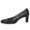 chaussures bureau cuir noir plateforme 42, 42.5, 43, 44 femme Shoesissime, vue intérieure