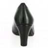escarpin talon femme grande taille stable confort cuir noir, vue talon