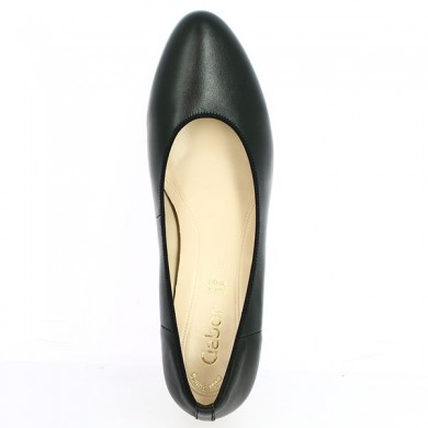chaussures à talon Gabor cuir noir plateforme grande taille femme Shoesissime, vue dessus