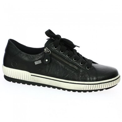 black Remonte D0700-00 sneakers large size, profile view