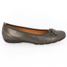 ballerines Gabor grande pointure cuir métallisé Shoesissime, vue coté