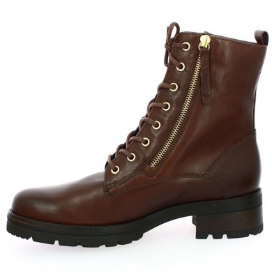 bottines laçets marron zip doré semelle épaisse 42, 43, 44, 42.5, vue intérieure