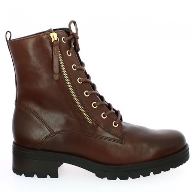 Bottines Gabor marron doré semelle épaisse grande taille, vue coté