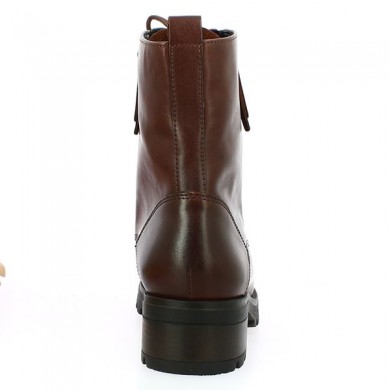 boots laçets marron femme grande taille semelle amovible, vue détails