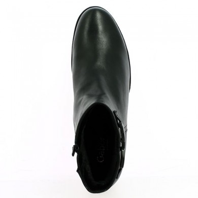 black leather boots Gabor small heel 8, 8.5, 9, 9.5 Shoesissime, vue dessus