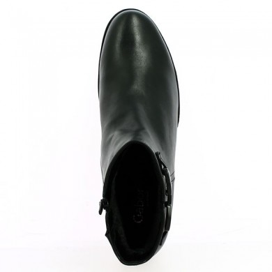 boots cuir noir Gabor petit talon 8, 8.5, 9, 9.5 Shoesissime, vue dessus