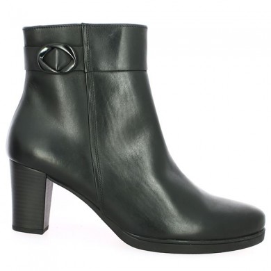 Lio Bottine a plateforme cuir noir Bottines Plateforme grande taille femme Shoesissime