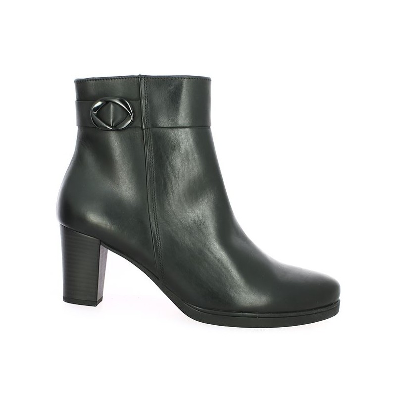 Lio Bottine a plateforme cuir noir Bottines Plateforme grande taille femme Shoesissime