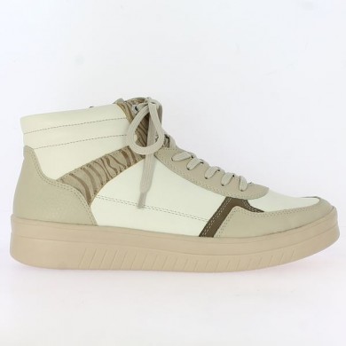baskets montante grande taille femme beige D0J71-80 Remonte Shoesissime, vue coté
