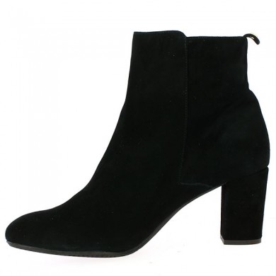 Heeled boots 42, 43, 44, 45 square toe black gold zip , inside view