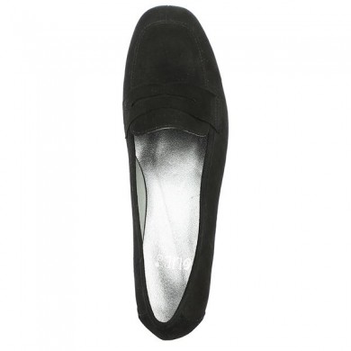 mocassin Folie's velours noir 42, 43, 44, 45, vue dessus