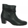 bottine grande pointure Gabor cuir noir montante plissée, vue profil