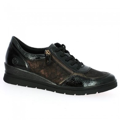 R0701-07 42, 43, 44, 45 Remonte wedge sneakers, profile view